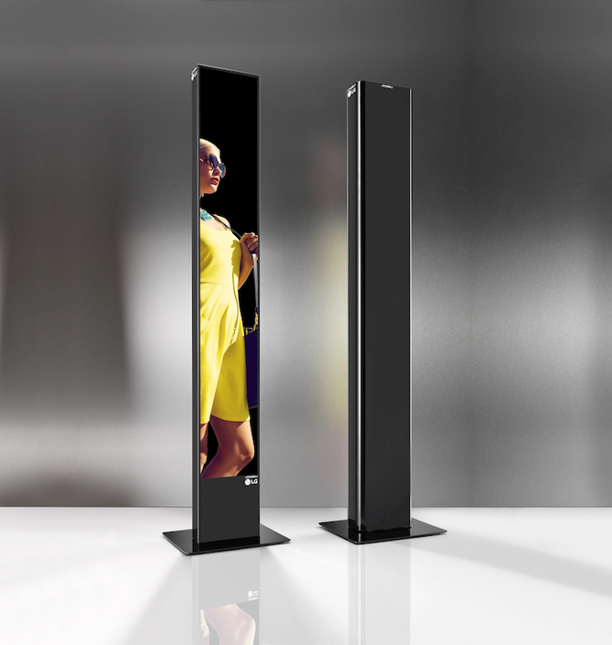 LuxGlas ePOSH LG Digital Signage Stele