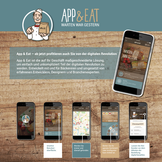 Viscom Projekt: App & Eat – Warten war gestern
