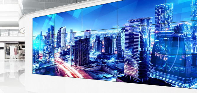 Videowall von Panasonic mit TH55-Displays