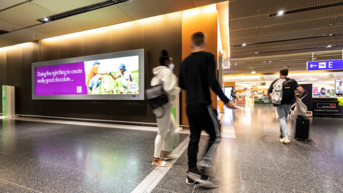 Ritter Sport Werbung am Terminal